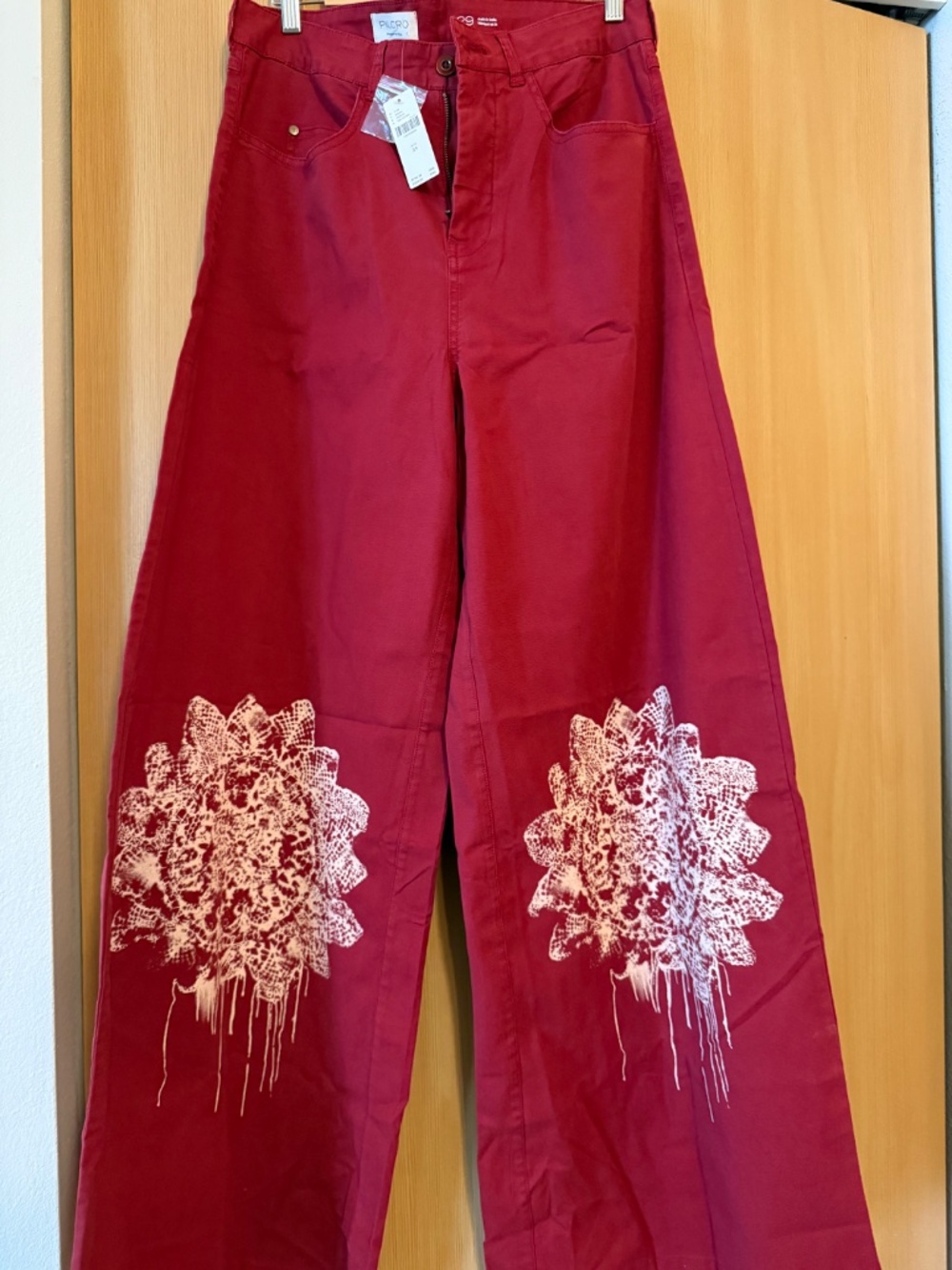 Pilcro Printed Lacework Wide-Leg Pants - Picture 5 of 7